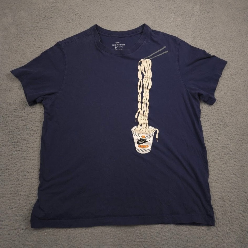 Nike The Nike Tee XL Navy Air Ramen Noodle Cup Graphic T-Shirt Cotton